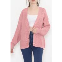 Knit Pattern Cardigan Dried Rose - 374.1577.