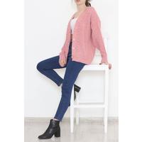 Knit Pattern Cardigan Dried Rose - 374.1577.