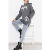 Oversize Slit Sweat Smoked - 12515.5238.