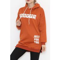 Oversize Yırtmaçlı Sweat Kiremit - 12515.5238.