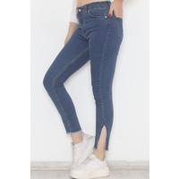 Blue Slim Jeans with Leg Slits - 5011.1606.