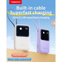 PD Super Fast Power Bank Type C With Built-in Line T-K12