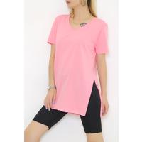 Combed Cotton Tunic T-Shirt Pink - 1062.275.