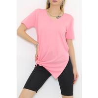 Combed Cotton Tunic T-Shirt Pink - 1062.275.