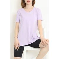 Combed Cotton Tunic T-Shirt Lilac - 1062.275.