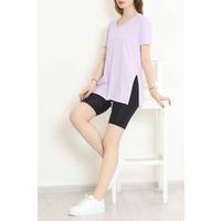 Combed Cotton Tunic T-Shirt Lilac - 1062.275.