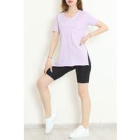 Combed Cotton Tunic T-Shirt Lilac - 1062.275.