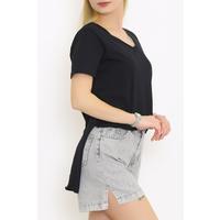 Combed Cotton Tunic T-Shirt Black - 1062.275.