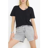 Combed Cotton Tunic T-Shirt Black - 1062.275.