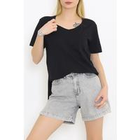 Combed Cotton Tunic T-Shirt Black - 1062.275.