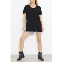 Combed Cotton Tunic T-Shirt Black - 1062.275.