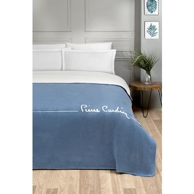 Pierre Cardin Cotton Blanket Double Logo Indigo