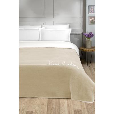 Pierre Cardin Cotton Blanket Логотип Double Cappucino