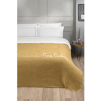 Pierre Cardin Cotton Blanket Логотип Double Mustard