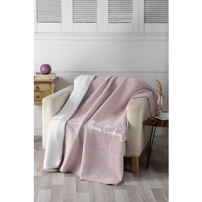 Pierre Cardin Cotton TV Blanket Логотип Dried Rose