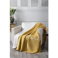 Pierre Cardin Cotton TV Blanket Логотип Mustard