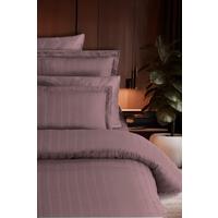 Pierre Cardin Striped Satin Duvet Cover Set Double Voyage Ash Purple