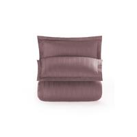 Pierre Cardin Striped Satin Duvet Cover Set Double Voyage Ash Purple