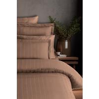 Pierre Cardin Striped Satin Duvet Cover Double Voyage Bronze