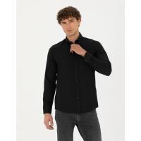 Pierre Cardin Black Slim Fit Long Sleeve Shirt 1724998.VR046
