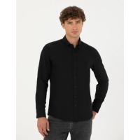 Pierre Cardin Black Slim Fit Long Sleeve Shirt 1724998.VR046
