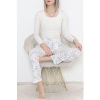 White Floral Pajama Bottoms - 10718.1567.