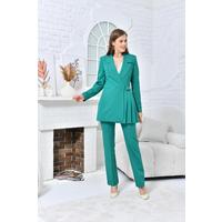 Pleated Suit Emerald Green