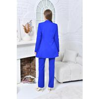 Pleated Suit Saks Blue