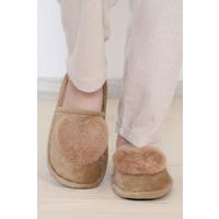 Pompom Detailed Slippers Brown - 12155.264.