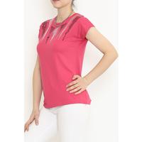 Pul Detaylı Bluz Pembe - 17144.599.