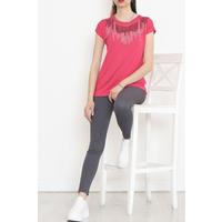 Pul Detaylı Bluz Pembe - 17145.599.