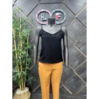 Tasseled Blouse Inside Jacket Black