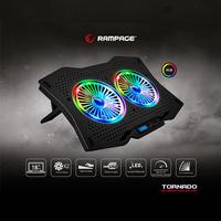 Rampage Tornado AD-RC9 10-18 115 -115 -15mm (2 adet) Fanlı RGB Işıklı Notebook Soğutucu Stand