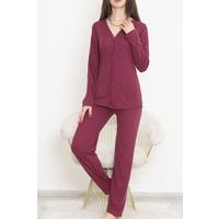 Reported Polyviscon Button Suit, Plum - 905.1287.