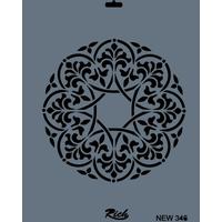 Rich New Seri N-346 Stencil 35x25 cm