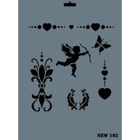 Rich New Seri N-192 Stencil 35x25 cm