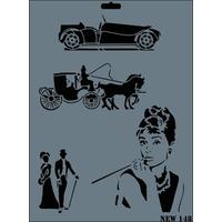 Rich New Seri N-148 Stencil 35x25 cm