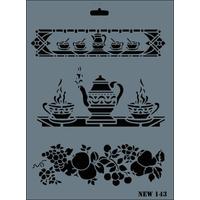 Rich New Seri N-143 Stencil 35x25 cm