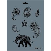 Rich New Seri N-137 Stencil 35x25 cm