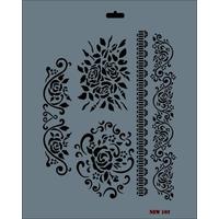 Rich New Seri N-102 Stencil 35x25 cm