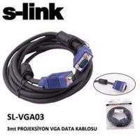 S-LINK SL-VGA03F монитор, Vga, ED проекторы (3 метр) деректерді проекциялау кабелі