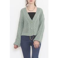 Loose Buttoned Cardigan Mint - 12408.1319.