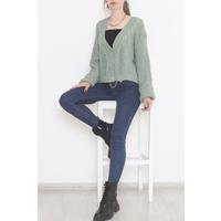 Loose Buttoned Cardigan Mint - 12408.1319.