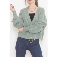 Loose Buttoned Cardigan Mint - 12408.1319.