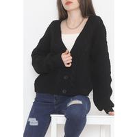 Casual Buttoned Cardigan Black - 12408.1319.