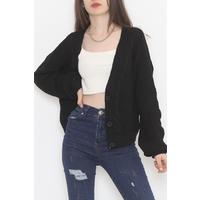 Casual Buttoned Cardigan Black - 12408.1319.