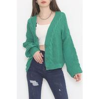 Casual Buttoned Cardigan Green - 12408.1319.