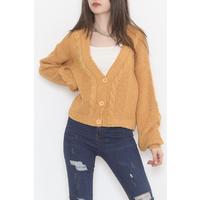 Casual Buttoned Cardigan Mustard - 12408.1319.