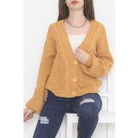 Casual Buttoned Cardigan Mustard - 12408.1319.