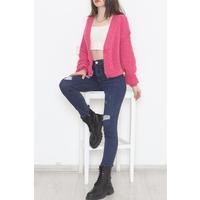 Loose Buttoned Cardigan Fuchsia - 12408.1319.